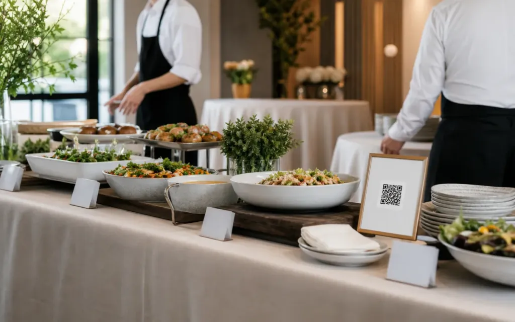 Catering Services venue using a QR menu
