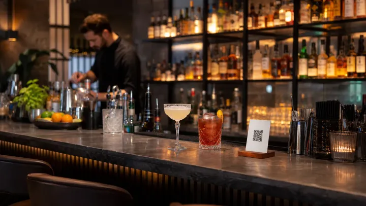 Bars venue using a QR menu