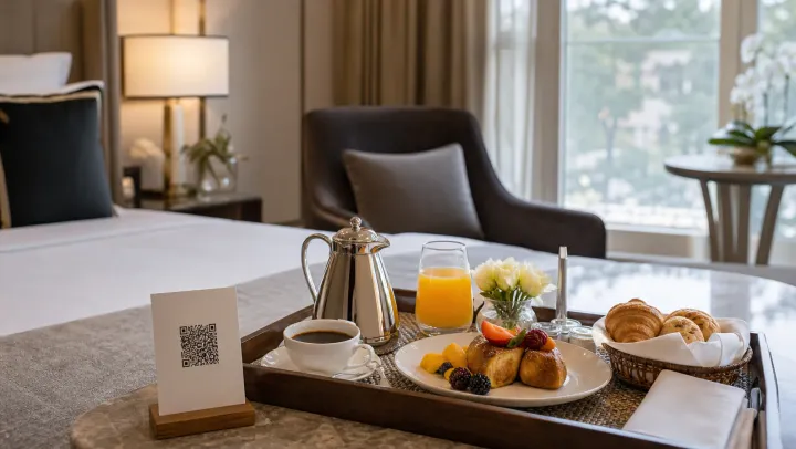 Hotels venue using a QR menu