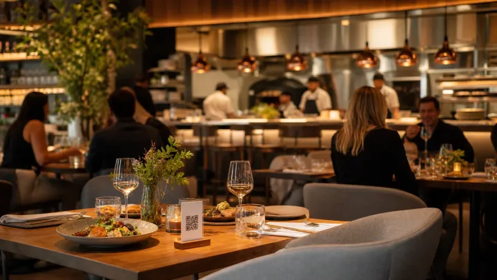 Restaurants venue using a QR menu